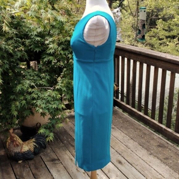 NWT DKNY Blue Ponte Knit Sheath Dress - Picture 2 of 12